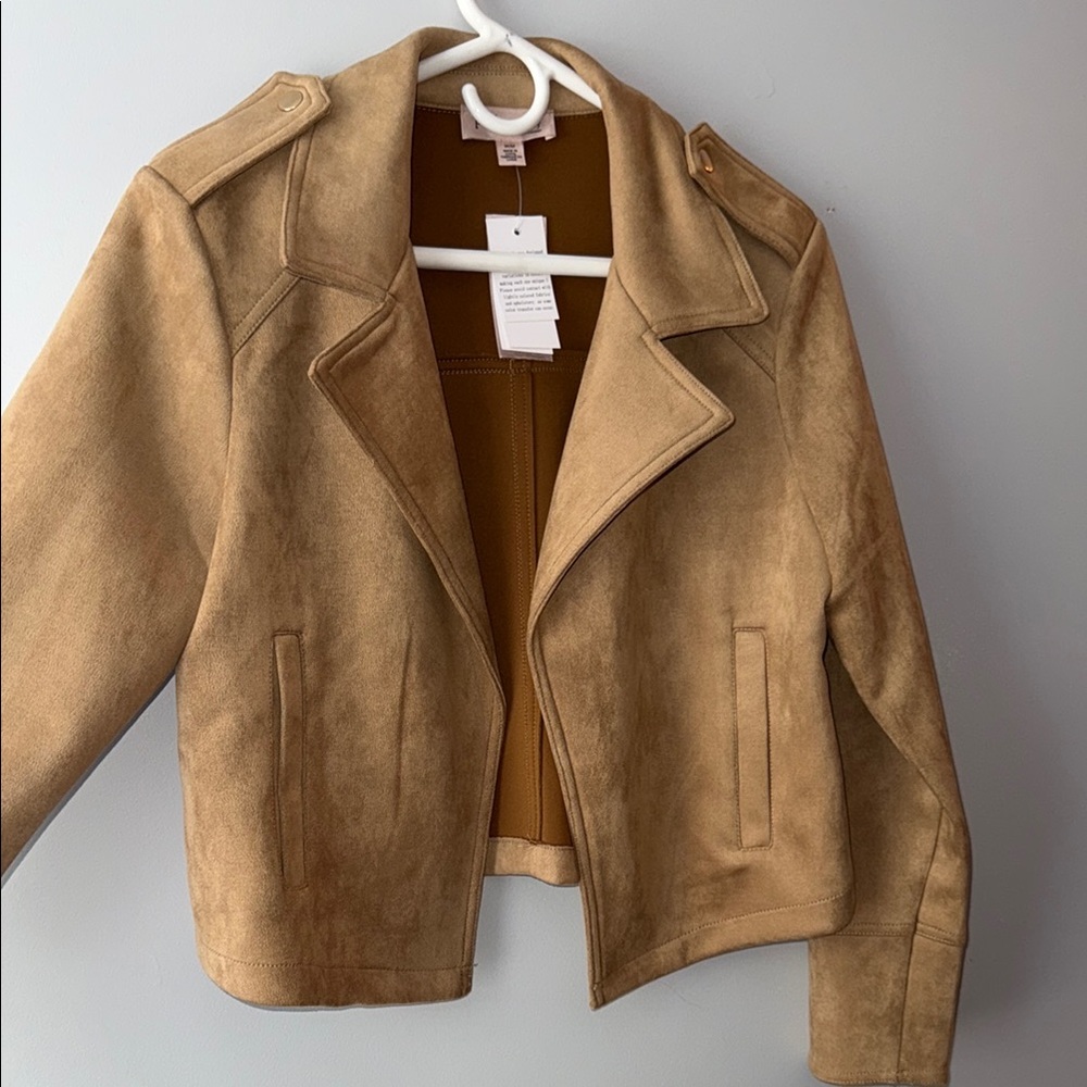 Philosophy Suede Jacket in Tan